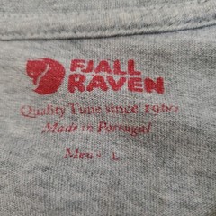 Fjallraven Size Large Gray Forever Nature Logo Short Sleeve Crew Neck T-Shirt
