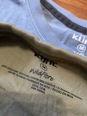 Lot of 2 Kuhl Wildfibre Organic Cotton CrewNeck T-Shirts Mens Sz M Gray Blue