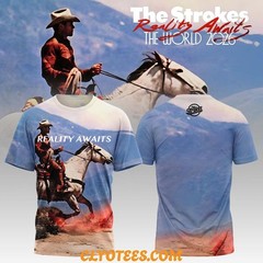 The Strokes Reality Awaits Cowboy 3D AOP Unisex Shirt All Size K745
