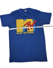 VTG Original MTV Music Television T-Shirt Promo 80s Shirt Single Stitch USA READ