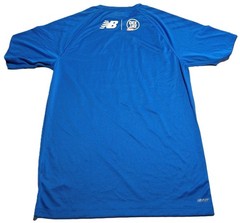 New Balance Radio Deejay Shirt Mens Slim S Womens M Blue Polyester Running Top