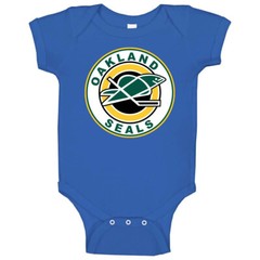 Oakland Seals Retro Hockey Logo Baby One Piece