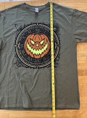 Brisco Brands Halloween T Shirt XL Scary Pumpkin Graphic 2 Sides Erebus Haunted