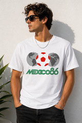 Mexico 86 Retro Soccer Shirt Vintage Futbol Tee Mexican Football Fans