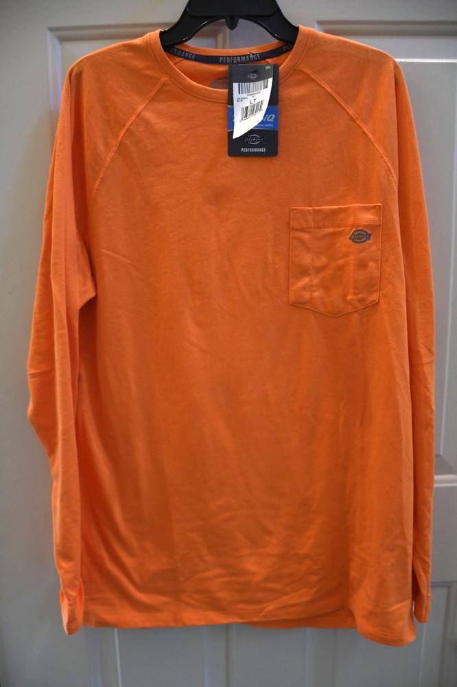 NWT Dickies Performance Cooling Temp-iQ Men’s LT Large TALL Orange T-shirt