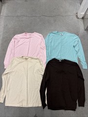 New Comfort Colors 6014 Med Dyed Heavyweight Long Sleeve T-Shirt Lot Of 4