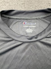 Champion Men’s L Double Dry Performance T-Shirt Gray Athletic Short Sleeve NWT