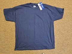 Vintage 90s Russell Athletic Pluma T-Shirt 2XL Navy Blue Deadstock NWT