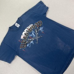 Deadwood Shirt Mens M Blue Delta Wild Bill Rides Again Biker Gambling Tee