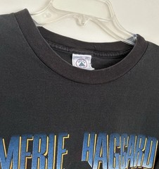 Vintage 1998 Thrashed Merle Haggard Shirt Tee XL Rare Country Tour Telecaster