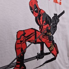 Marvel Deadpool T Shirt MENS XL White CASUAL Comics Retro MOVIE Disney tee NWT