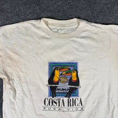 Costa Rica T-Shirt Mens Size M White Toucan Pura Vida Souvenir Graphic Cotton