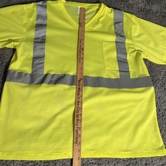 Shirt Mens XL Yellow Hi Vis Reflective Lot Of 2 Classic Industrial Supplies Work