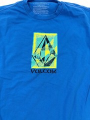 Volcom Shirt Mens Large Blue Ripper Stone Graphic Masculina Short Sleeve Tee