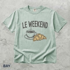Le Weekend French Coffee Croissant Comfort Tee Casual Gift Top
