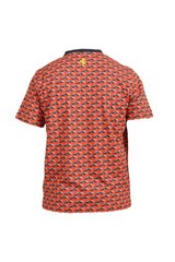 Scuderia Ferrari Men “Allover” Logo V-Neck Short Sleeve T-Shirt US 2XL IT 56