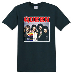 Queen Rock Band T Shirt Freddie Mercury Portrait Music Tee Vintage Style