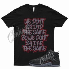 Black GRIND Shirt for J1 12 Utility Grind Bright Crimson Gym University Red