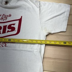 Vintage 80s Iris Quality Foods California USA Advertisement Shirt Size Large