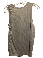 Men’s Mesh Tank Top Quick-Drying Fitness NWOT size Medium US Gray Poly stretch