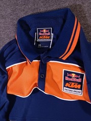 Red Bull KTM Factory Racing Blue and Orange Polo Shirt Men’s XL