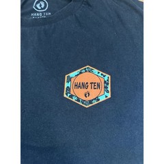 Hang Ten Black Logo T Shirt Mens XL Surf Skate Casual Graphic Tee
