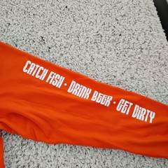 Dirty Hooker Shirt Mens Large Orange Performance Fishing Beach Beer Outdoor A5