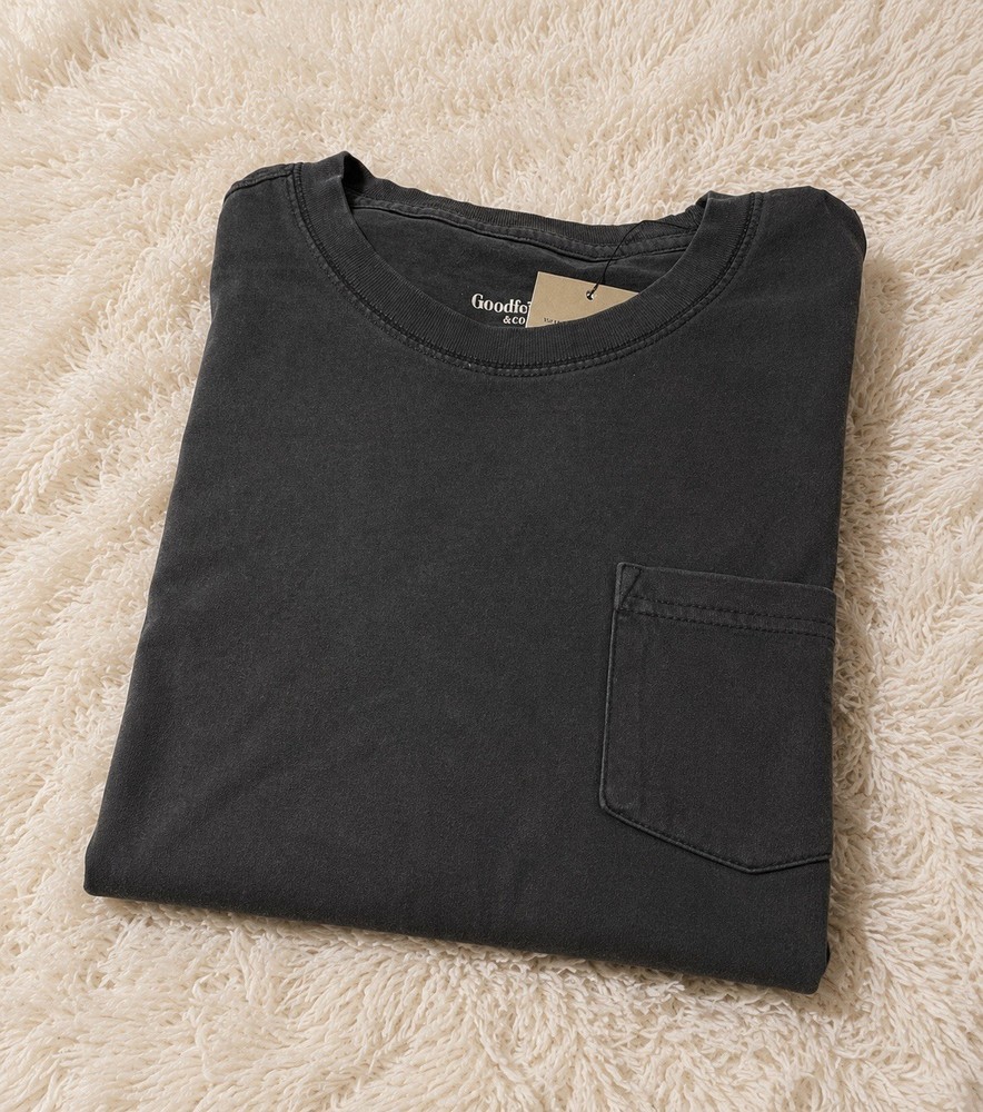 Goodfellow & Co Men’s Gray Crew Neck Short Sleeve Pocket Cotton T-Shirt M