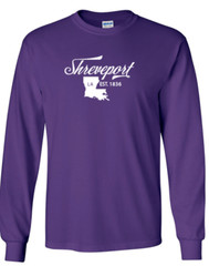 Shreveport Louisiana State T-Shirt Long Sleeve Graphic Tee Unisex apparel Design