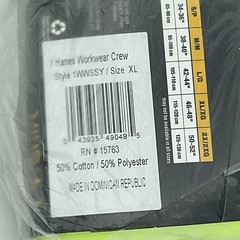 Hanes Men’s T-shirt Comfort Blend Quick Drying Crew Neck 3-Packs Yellow Sz. XL