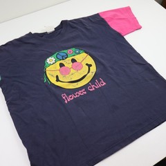 Vtg 90s Flower Child Smiley Face T Shirt Men XL Peace Sign Hippie Tee Streetwear