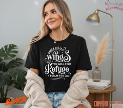 Unisex Psalm 91:4 Bible T-Shirt, Men T shirt,Women T shirt Gift Christian Top