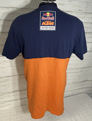 Red Bull Energy Drink KTM T-Shirt Mens XL Motocross Racing Team Logo Blue Orange