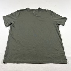 Pact Mens V neck Gray Green Short Sleeve Organic Cotton T-shirt Tee Casual Sz XL