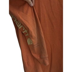 Carhartt Mens Loose Fit Long Sleeve Graphic Logo T-Shirt Orange Large K287