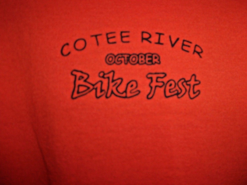 COTEE RIVER octoberfest BIKE FEST orange L Event Staff t shirt