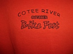 COTEE RIVER octoberfest BIKE FEST orange L Event Staff t shirt