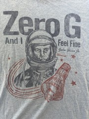 Homage “Zero G And I Feel Fine” John Glenn tribute t-shirt Large