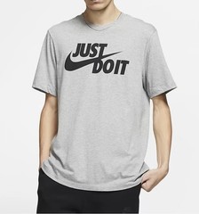 Nike Sportwear Just Do It Graphic T-Shirt Dark Grey Heather Size S AR5006-063
