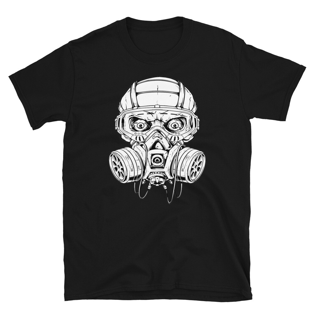 SKULL AND GASMASK AWESOME GRAPHIC Short-Sleeve Unisex T-Shirt