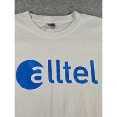 Vintage Alltel Wireless 90s/Y2K Graphic TShirt Mens XL White Cotton Fruit Loom