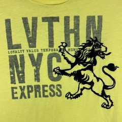 Express 100% Cotton Lemon Yellow Cool Graphic at Front Men’s Size L Worn Once !!