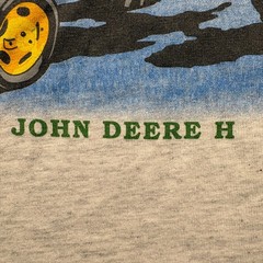 Vintage John Deere H Tractor T-Shirt Mens XL Gray American Classic Graphic