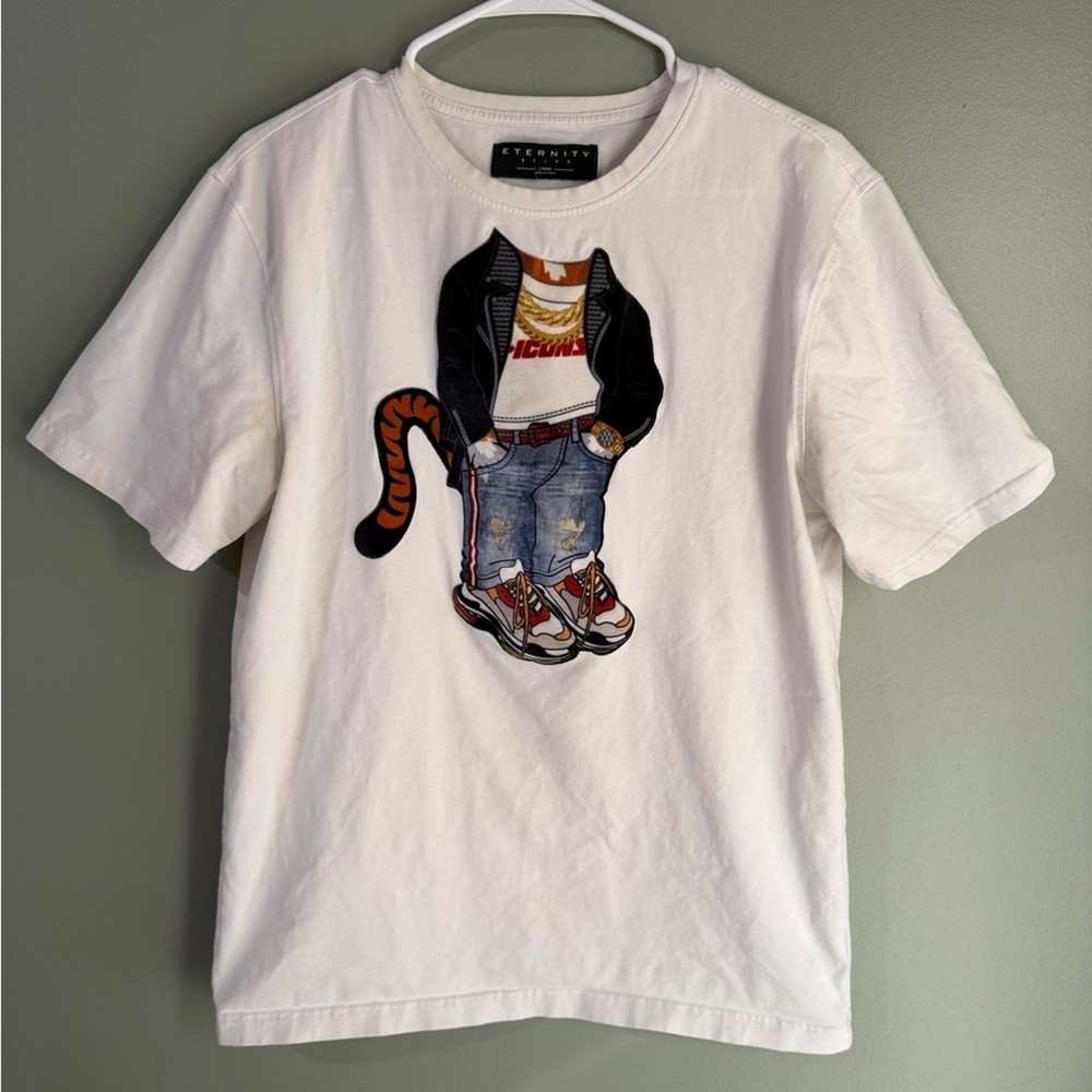 Eternity BC/AD graphic cotton short sleeve tshirt size large