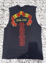 Guns N Roses Sleeveless T-shirt 2021 Tour Black Concert Dates Rock And Roll