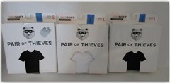 Pair of Thieves Men’s Undershirt Black Gray White T-Shirt SINGLES Choice