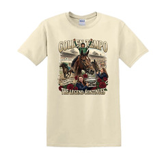 Golden Tempo The Legend Continues Horse Racing Graphic T-Shirt