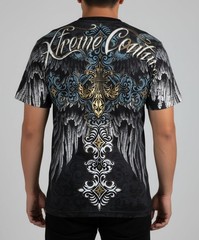 Xtreme Couture By Affliction Men’s T-Shirt SINNERS Tattoo Biker Black