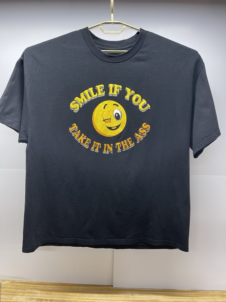 Spencer’s Smile If You Take It In The Ass T-Shirt Black XXL Graphic Tee