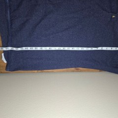 Hanes Men’s Long Sleeve Beefy Henley Shirt – Heather Navy- size XL